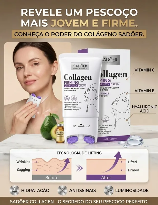 Creme de Colágeno para o pescoço Sadoer